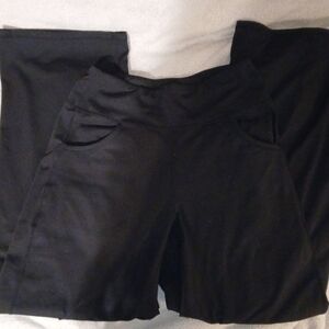 Black Yoga Pants,  Wide Leg Leggings